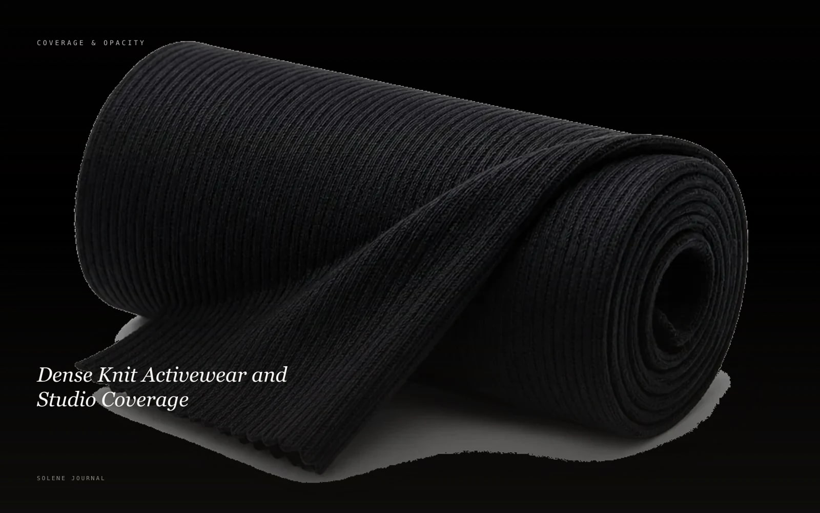 Dense Knit Activewear and Studio Coverage · SOLENE Journal