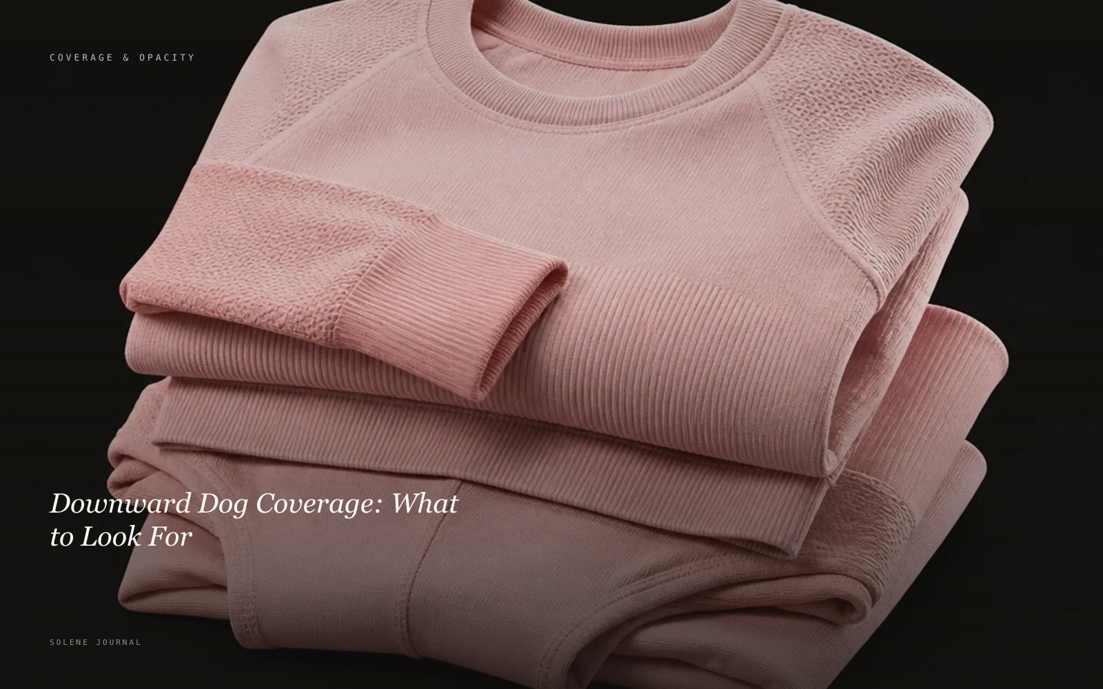 Downward Dog Coverage: What to Look For · SOLENE Journal