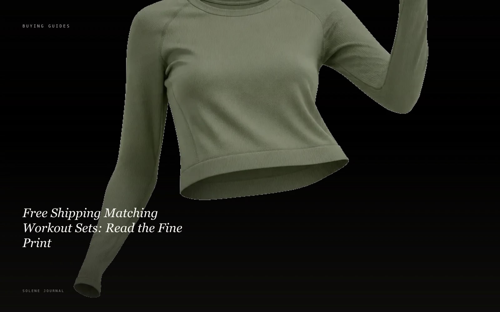 Free Shipping Matching Workout Sets: Read the Fine Print · SOLENE Journal