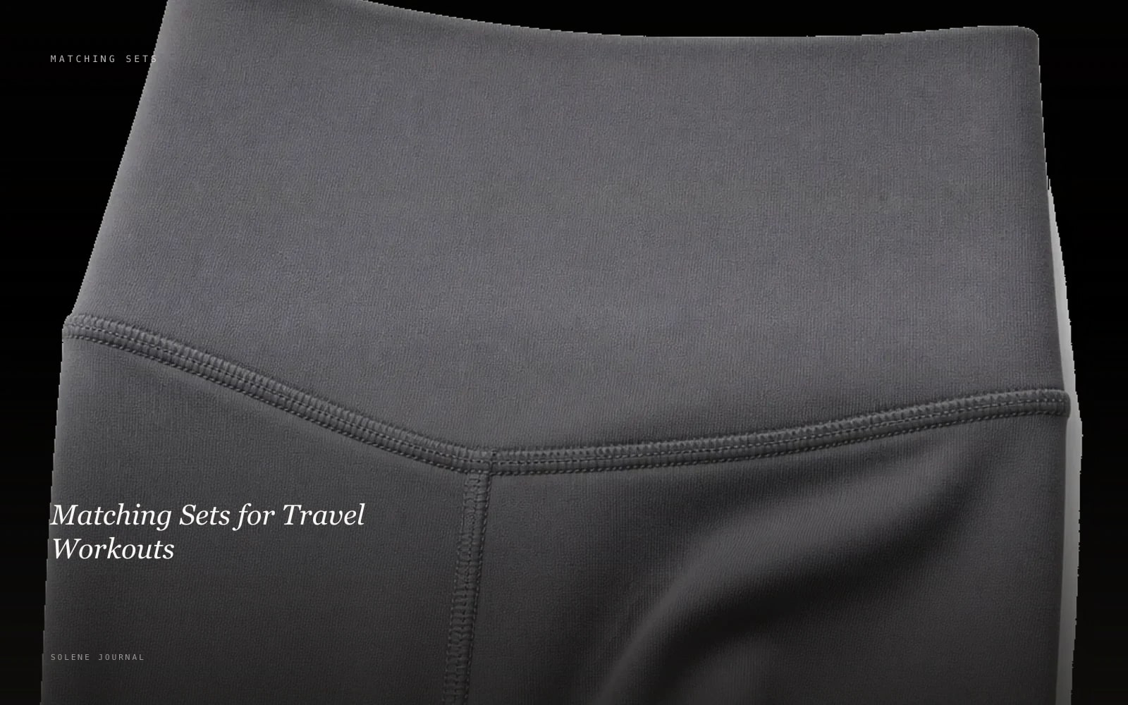Matching Sets for Travel Workouts · SOLENE Journal