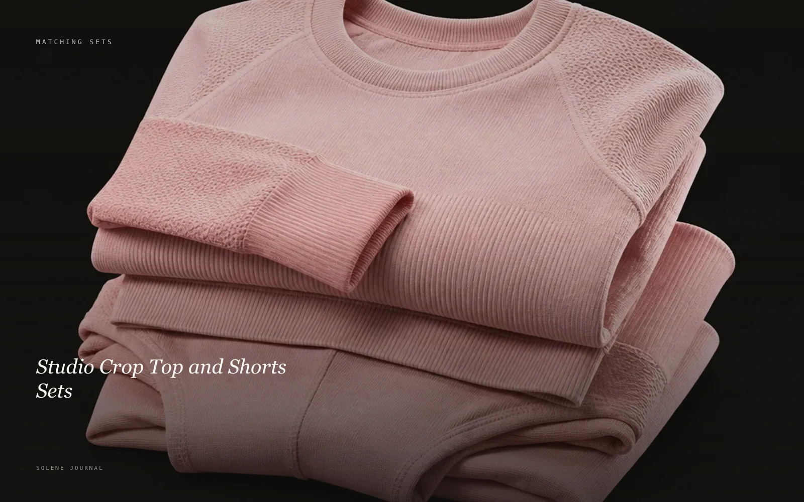 Studio Crop Top and Shorts Sets · SOLENE Journal