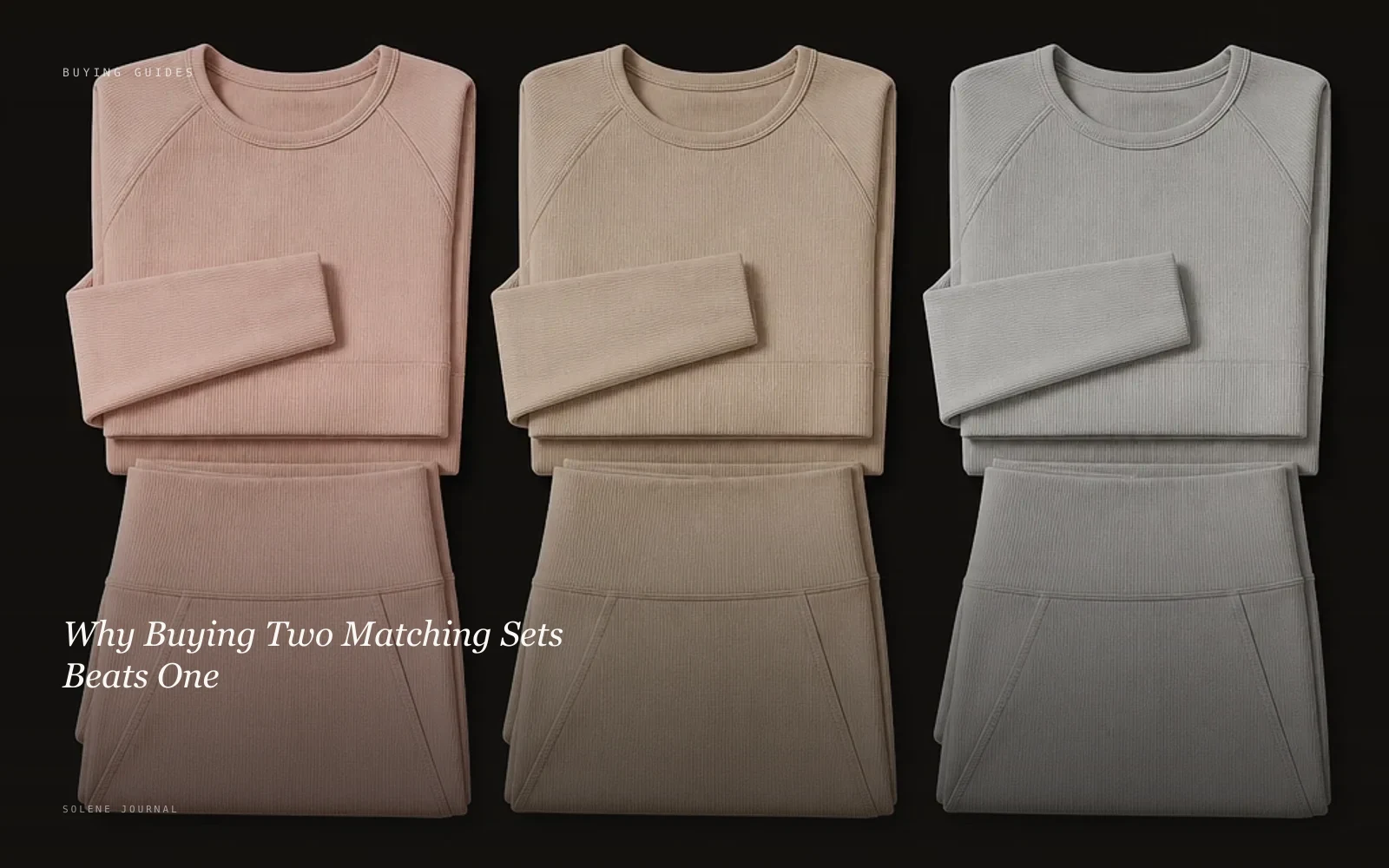 Why Buying Two Matching Sets Beats One · SOLENE Journal