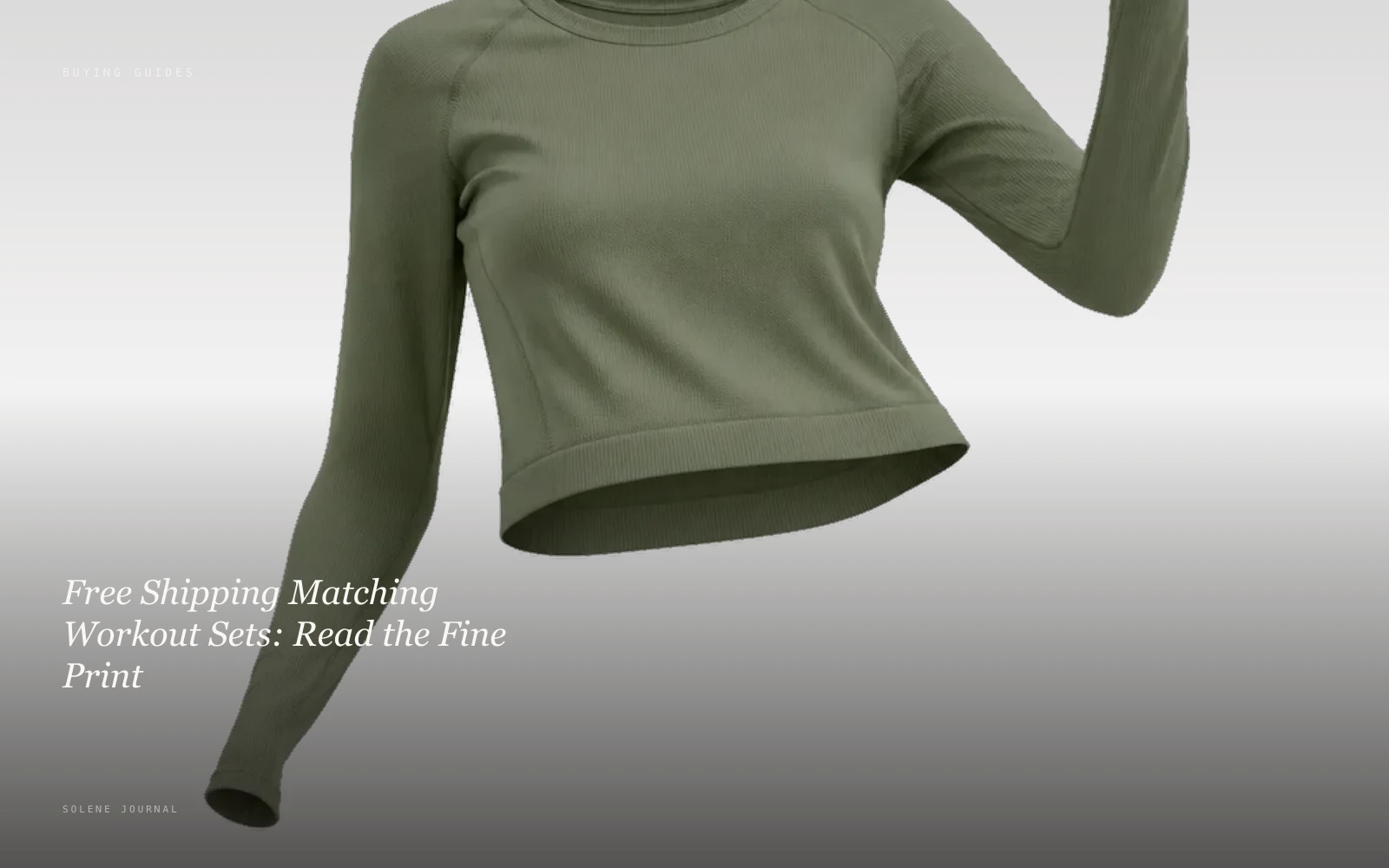 Free Shipping Matching Workout Sets: Read the Fine Print · SOLENE Journal